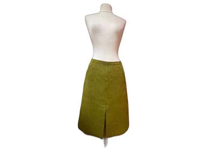 Falda midi verde Soeur de poliéster