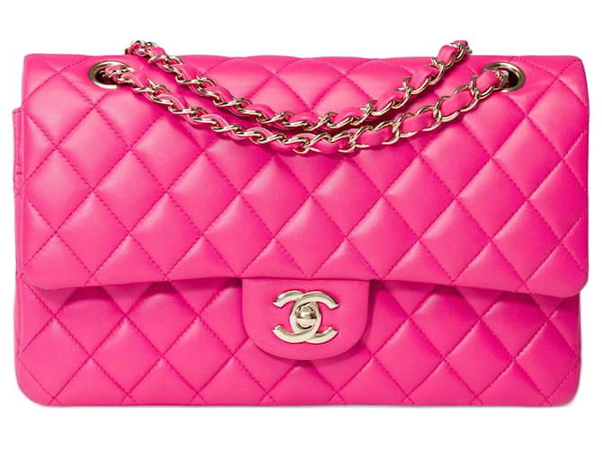 Sac Chanel Timeless/Clássico em couro rosa - 101332  ref.1104198