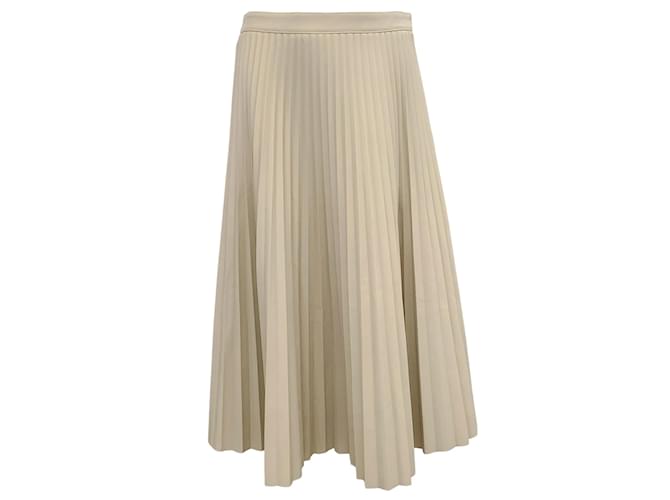 Proenza Schouler Faux Leather Pleated Skirt Cream Synthetic ref