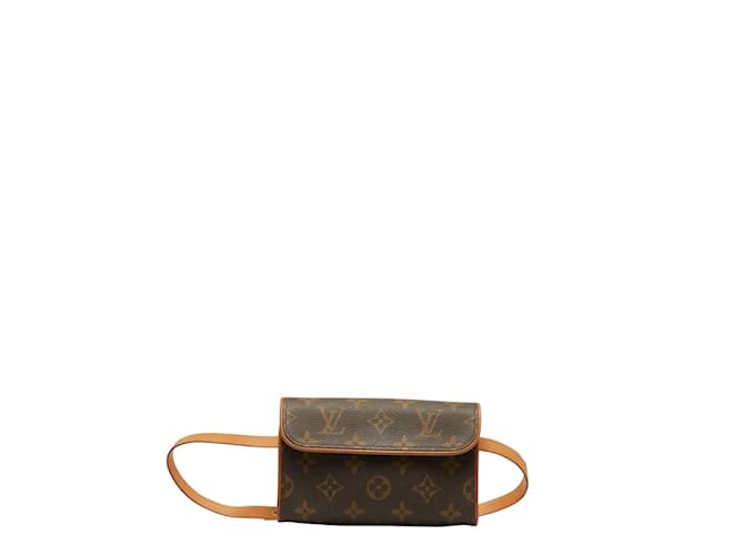 Louis Vuitton Monogramm Pochette Florentine Canvas Umhängetasche M51855 in guter Kondition Braun Leinwand  ref.1104336