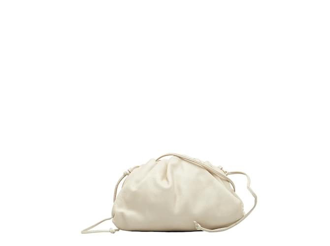Bottega Veneta The Pouch Mini Leather Bag White  ref.1104434