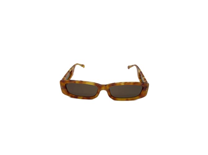 LINDA FARROW Sonnenbrille T.  Plastik Kamel Kunststoff  ref.1104471