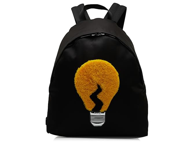 Fendi black nylon on sale backpack