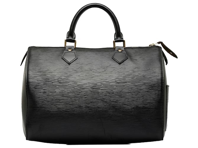 Louis Vuitton Black Epi Speedy 30 Cuir Noir  ref.1104581