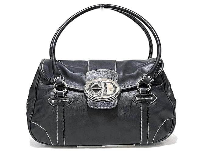Dior Street Chic Hobo Handbag 02-BO-0066 Black Leather  ref.1104615