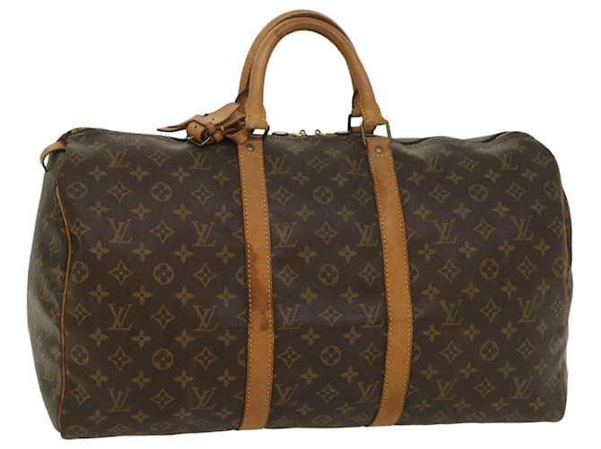 Louis Vuitton-Monogramm Keepall 50 Boston Bag M.41426 LV Auth 55977 Leinwand  ref.1104712