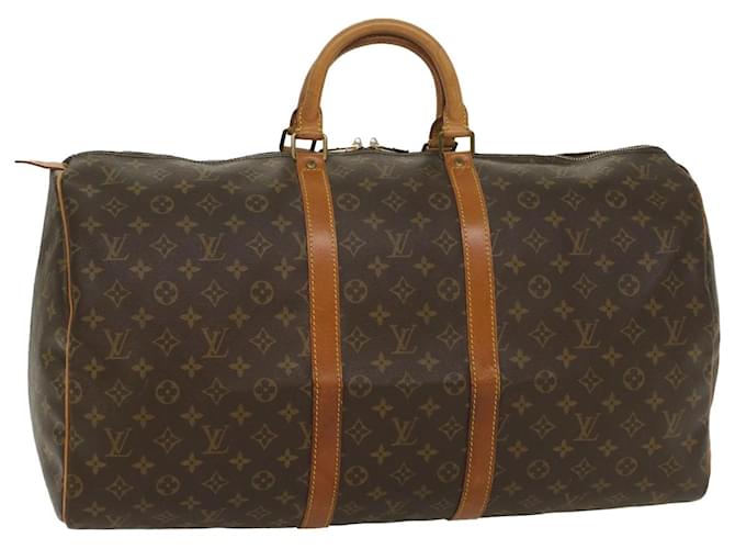 Louis Vuitton Monograma Keepall 55 Boston Bag M41424 Autenticação de LV 54619 Lona  ref.1104723