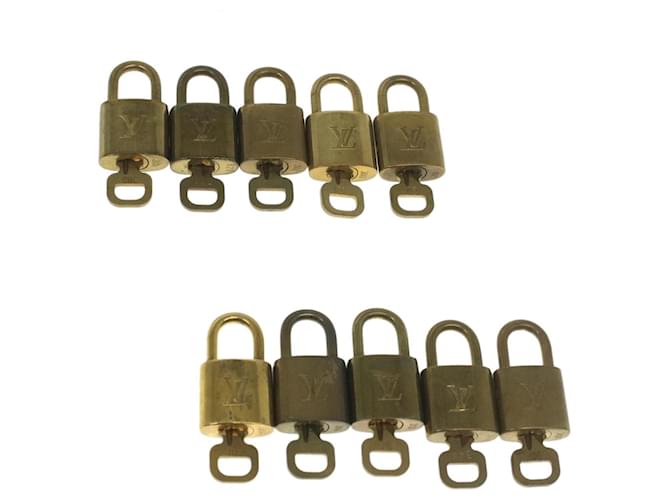 Louis Vuitton padlock 10set Gold Tone LV Auth ep1998 Metal  ref.1104772