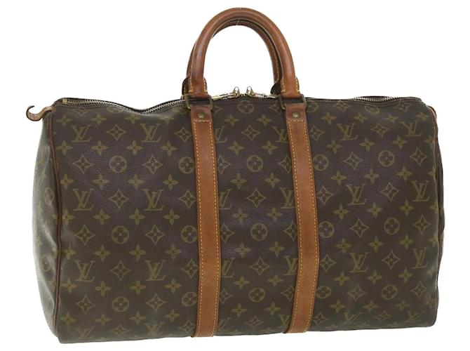 Louis Vuitton Monogram Keepall 45 Boston Bag M41428 LV Auth 55970 Cloth  ref.1104774