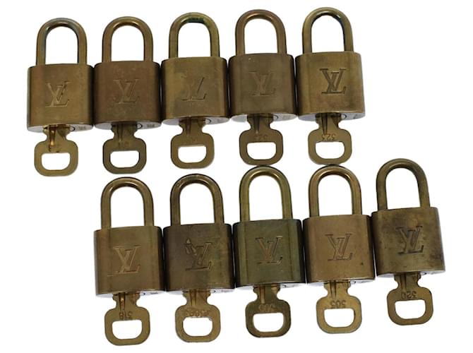 Louis Vuitton padlock 10set Gold Tone LV Auth ep1995 Metal  ref.1104786