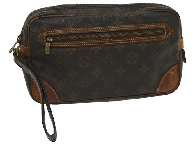 LOUIS VUITTON Monogram Marly Dragonne PM Pochette M51827 LV Auth bs8871 Toile Monogramme  ref.1104807