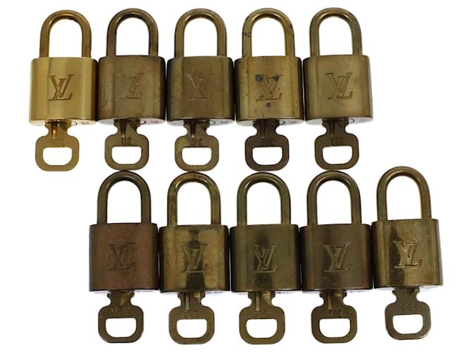 Louis Vuitton padlock 10set Gold Tone LV Auth ep1988 Metal  ref.1104808