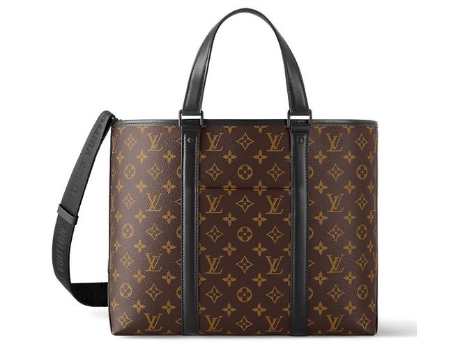 Louis Vuitton Tote Week-end PM Macassar Marrom
