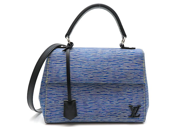 Louis Vuitton Epi Cluny BB-M51392 Azul Couro Bezerro-como bezerro  ref.1105580