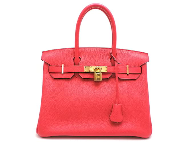 Hermès Clemence Birkin 30 Pink Leather Pony-style calfskin  ref.1105587