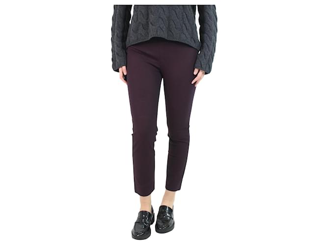 Joseph Purple slim-fit cropped trousers - size UK 12 Viscose  ref.1105593