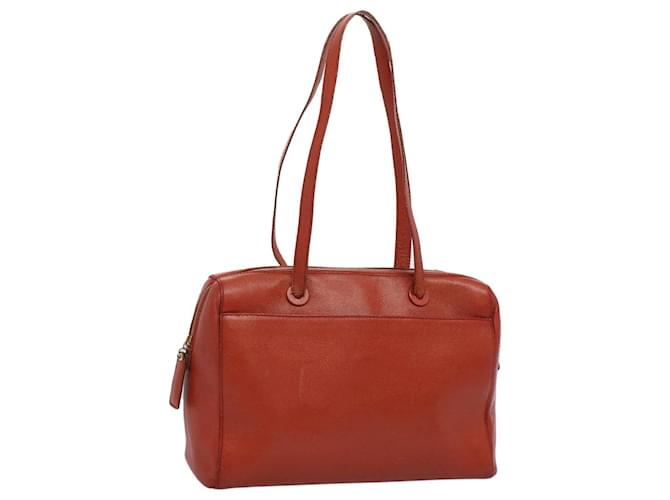 CHANEL Shoulder Bag Leather Orange CC Auth bs8843  ref.1105690
