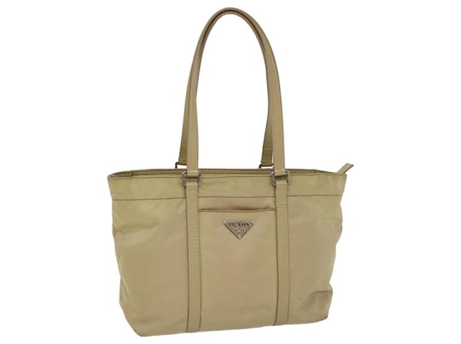 PRADA Borsa Tote Nylon Beige Auth ac2374  ref.1105705