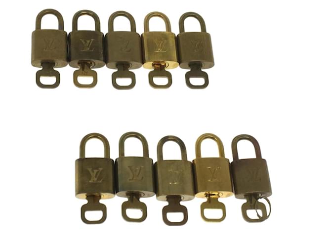 Louis Vuitton padlock 10set Gold Tone LV Auth ep1989 Metal  ref.1105741