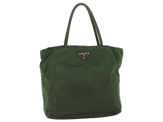 PRADA Hand Bag Nylon Green Auth bs9016  ref.1105779
