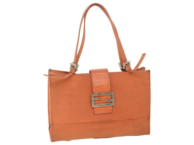 FENDI Shoulder Bag Nylon Orange Auth bs8893  ref.1105800