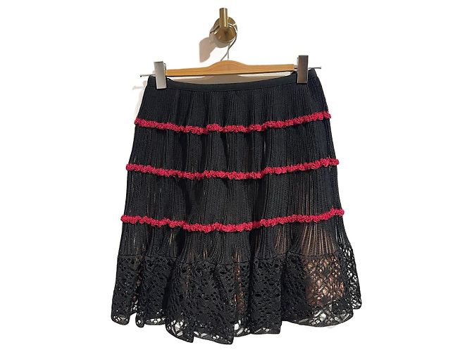 Alaïa Gonne ALAIA T.Internazionale M Sete Nero