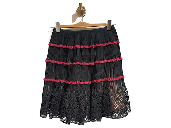 Alaïa ALAIA  Skirts T.International M Silk Black  ref.1105817