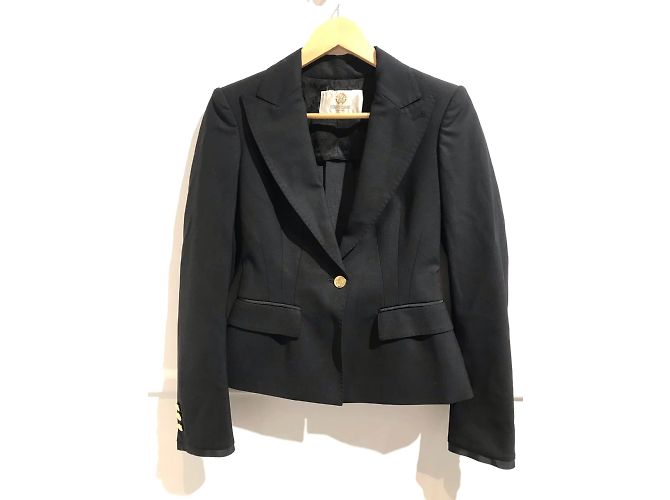 ROBERTO CAVALLI Jacken T.IT 38 Wolle Schwarz