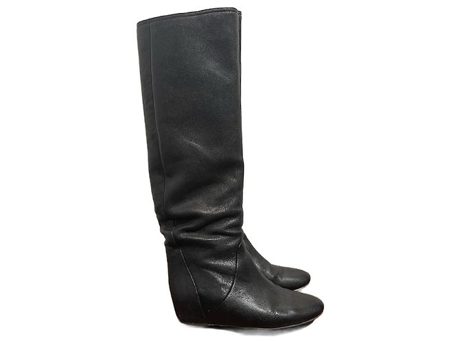LANVIN Boots T.EU 36 Leather Black