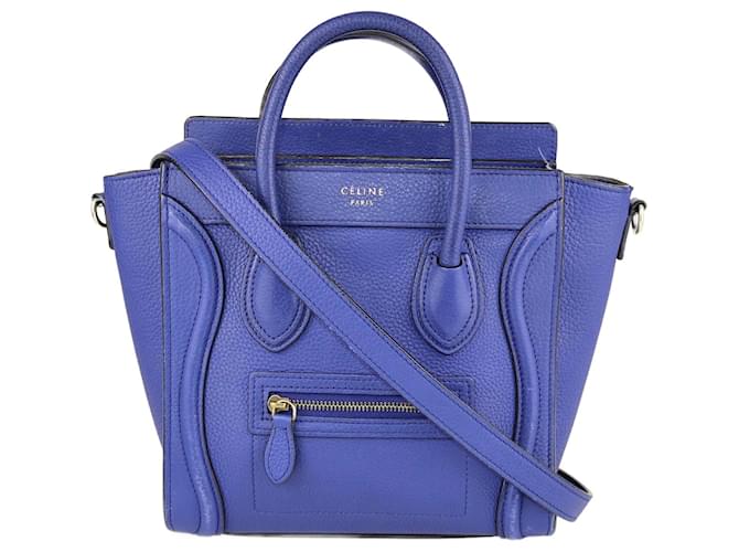 Céline Blue Nano Luggage Tote Bag Leather  ref.1105898