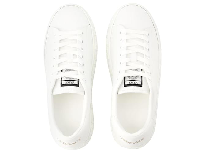 La Greca Sneakers – Versace – Responsible – Weiß Leder  ref.1105920