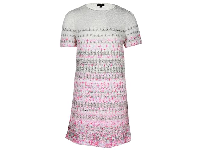 Chanel Short-Sleeve Mini Shift Dress in Multicolor Cashmere Multiple colors Wool  ref.1105932