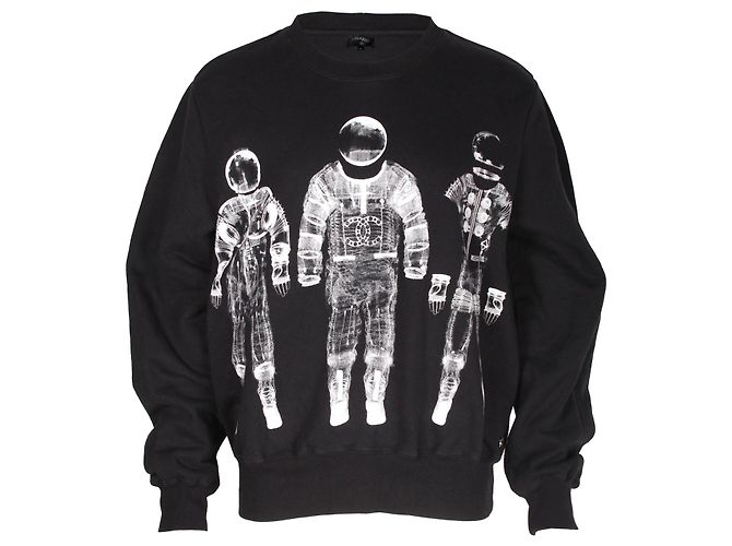 Timeless Chanel Pullover mit Astronauten-Print aus schwarzer Baumwolle