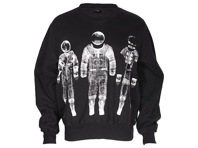 Timeless Maglione con stampa astronauta Chanel in cotone nero  ref.1105934