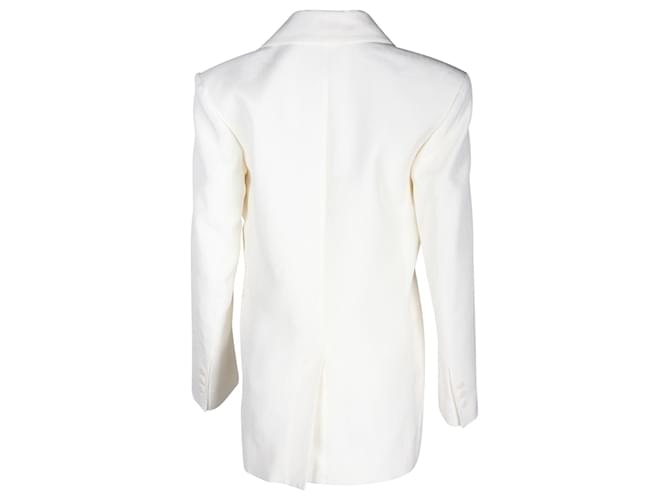 Blazer tissé Sandro Leane en viscose blanche Fibre de cellulose  ref.1105972