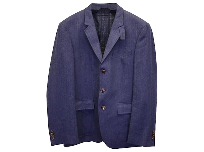 Boss by Hugo Boss Single-Breasted Blazer Jacket in Navy Blue Viscose Cellulose fibre  ref.1106008