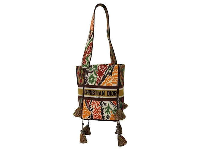 Dior Paisley Embroidery D-Bucket Bag in Multicolor Canvas Cloth  ref.1106021