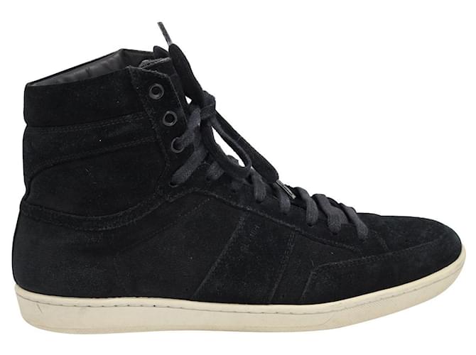 SAINT LAURENT SL/10H Court Classic Sneakers aus schwarzem Nubuk Schweden  ref.1106024