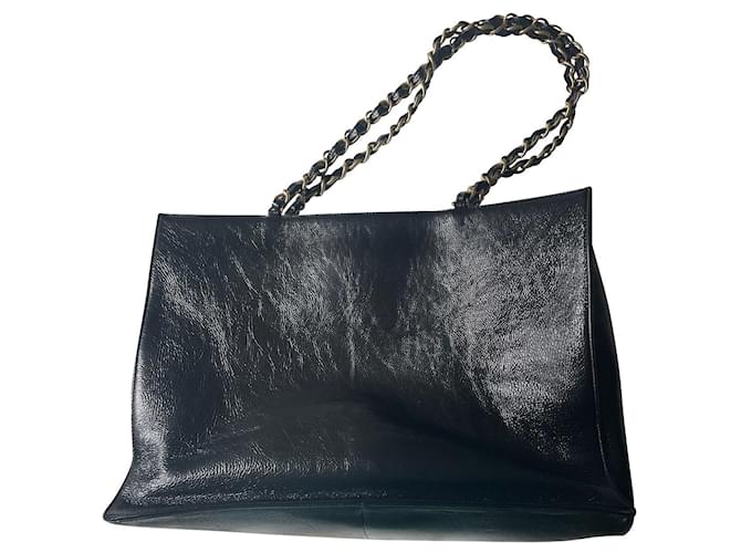 Chanel Jumbo Shopping Tote XL in Black Leather  ref.1106040