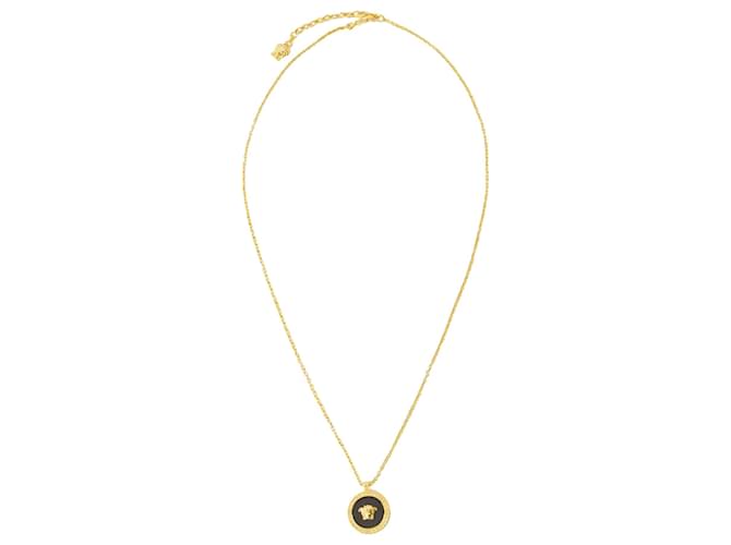 Icon Necklace  - Versace - Metal - Black Golden Metallic  ref.1106096