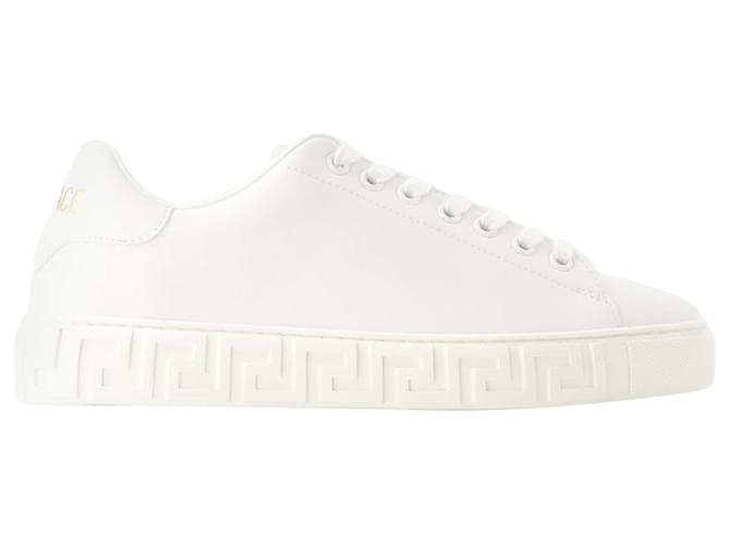La Greca Sneakers – Versace – Responsible – Weiß Leder  ref.1106097