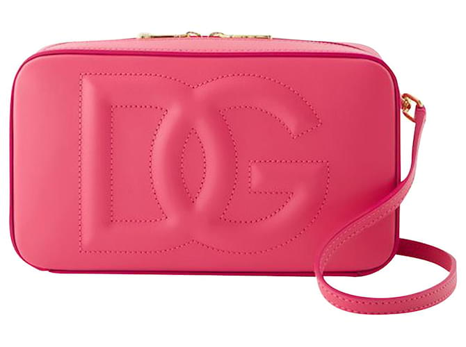 Dolce & Gabbana Kamera-Umhängetasche mit Dg-Logo – Dolce&Gabbana – Leder – Rosa Pink  ref.1106113
