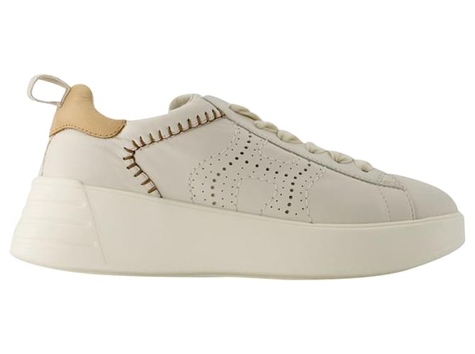 Rebel Sneakers – Hogan – Leder – Grau Weiß  ref.1106137