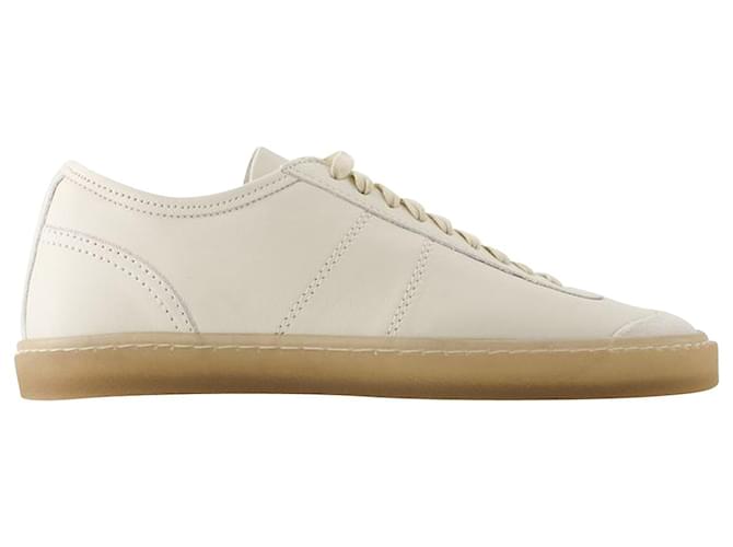 Linoleum Basic Sneakers – Lemaire – Leder – Weißer Ton Schwarz  ref.1106185