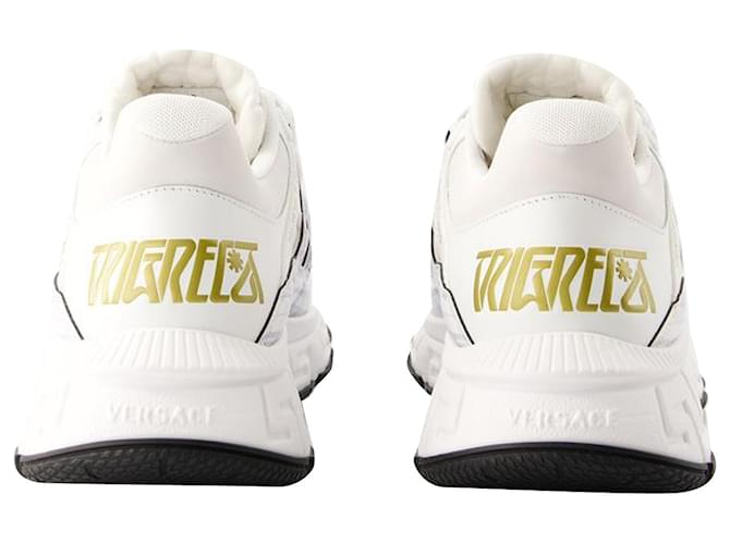 Sneakers Trigreca - Versace - Tessuto - Bianco Pelle Vitello simile a un vitello  ref.1106188