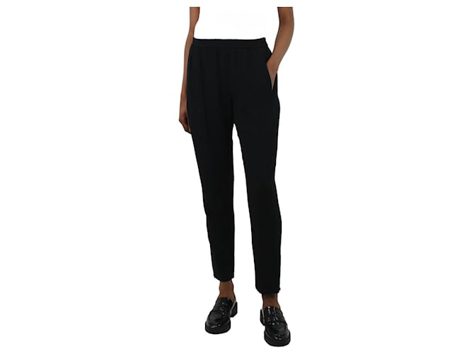 Stella Mc Cartney Pantalón negro con cintura elástica - talla IT 38 Viscosa  ref.1106208