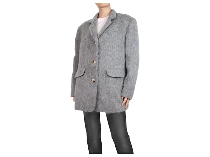 Autre Marque Americana de lana gris - talla S Madera  ref.1106210