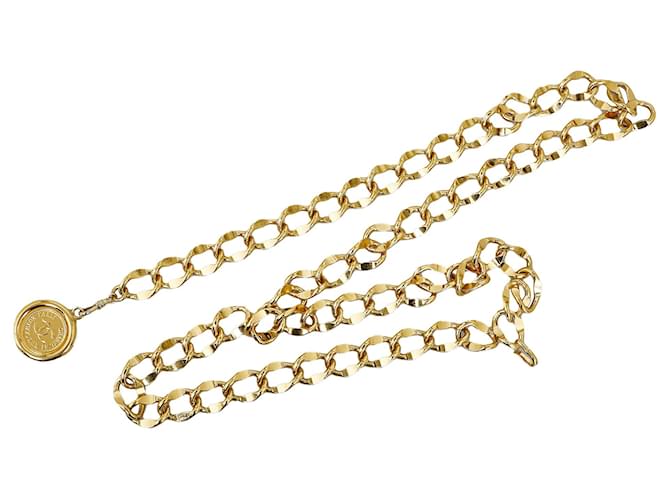 Ceinture à maillons Chanel Gold CC Medallion Métal Plaqué or Doré  ref.1106349