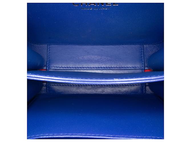 Chanel Blue Small Caviar Filigree Vanity Case Leather  ref.1106391