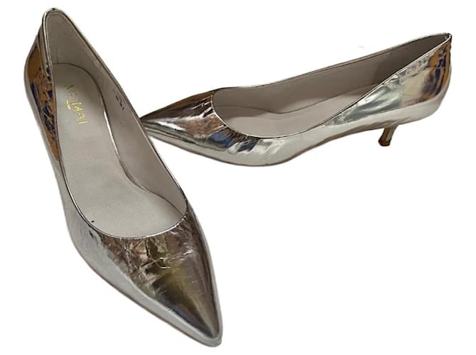 Autre Marque Heels Silvery Leather  ref.1106423